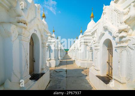 Kuthodaw Pagoda, Mandalay, Myanmar (Burma), Asia Stock Photo