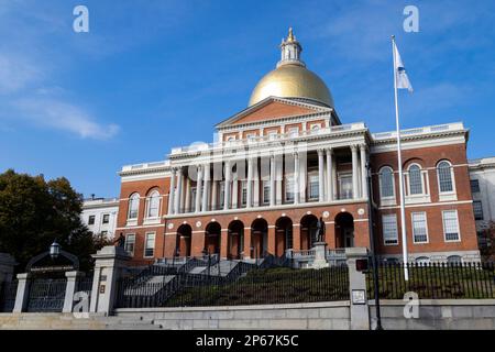 Massachusetts State House, Boston, Massachusetts, New England, United States of America, North America Stock Photo