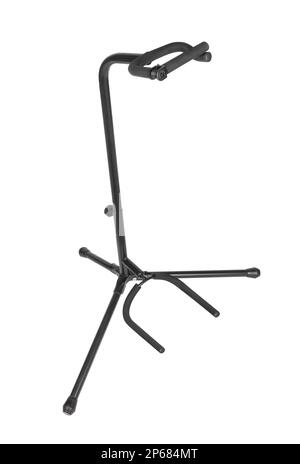 guitar stand holder path isolated on white Stock Photo