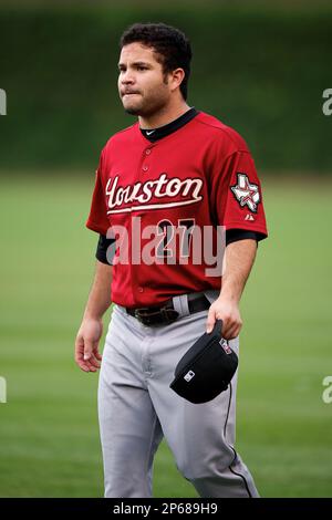 Houston Astros second baseman Jose Altuve (27) at batting practice before  the MLB game between the Chicago Cubs and the Houston Astros on Monday, May  Stock Photo - Alamy