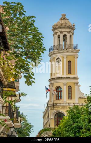 View of Palacio Consistorial de Santo Domingo, Town Hall, UNESCO World Heritage Site, Santo Domingo, Dominican Republic, West Indies, Caribbean Stock Photo