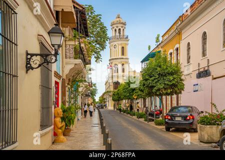 View of Palacio Consistorial de Santo Domingo, Town Hall, UNESCO World Heritage Site, Santo Domingo, Dominican Republic, West Indies, Caribbean Stock Photo