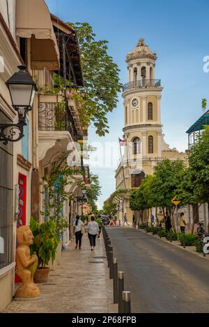 View of Palacio Consistorial de Santo Domingo, Town Hall, UNESCO World Heritage Site, Santo Domingo, Dominican Republic, West Indies, Caribbean Stock Photo