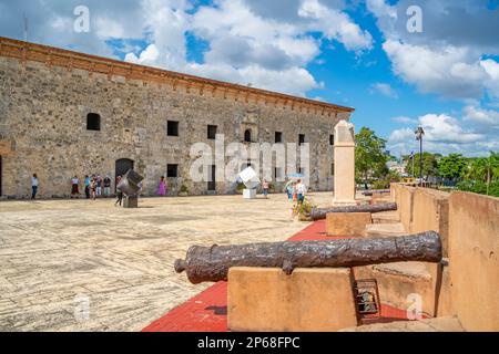 View of Museum of the Royal Houses, UNESCO World Heritage Site, Santo Domingo, Dominican Republic, West Indies, Caribbean, Central America Stock Photo