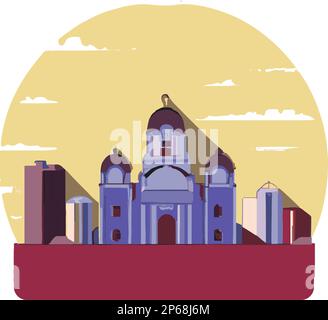Chisinau, Moldova Art Skyline. Handmade vector art illustration. Stock Vector