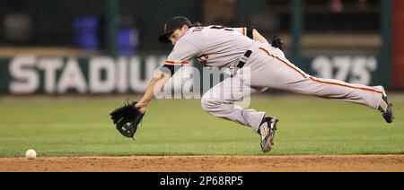 Game action between the San Francisco Giants and the Los Angeles Dodgers at  Dodger Stadium. The voice of Disney character Handy Manny, Wilmer  Valderrama warms up prior to taking the mound and