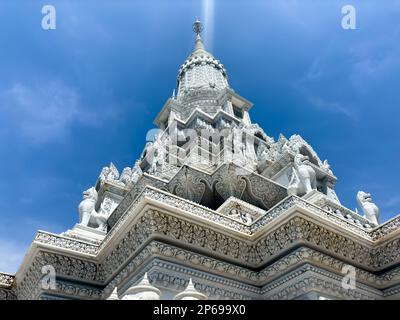 Buddhist temple Phnom Preah Reach Troap at Oudong Temple in Kandal Province near Phnom Penh, Cambodia. Stock Photo