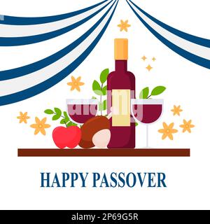 Happy Passover background. Religious. Vector illustration background. Stock Photo