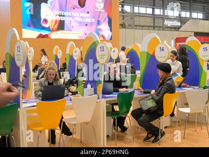 ITB Berlin 2023. Internationale Tourismus-Börse. Hier: Messerstand Brasilien Stock Photo