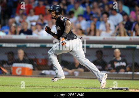 Jose Reyes #7 of the Miami Marlins before a game against the Los Angeles  Dodgers at Dodger Stadium on August 24, 2012 in Los Angeles, California.  Los Angeles defeated Miami 11-4. (Larry