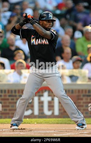 Jose Reyes #7 of the Miami Marlins before a game against the Los Angeles  Dodgers at Dodger Stadium on August 24, 2012 in Los Angeles, California.  Los Angeles defeated Miami 11-4. (Larry