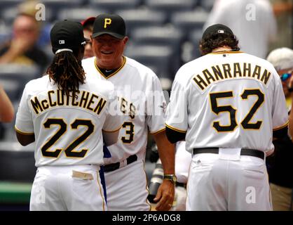 July 8th, 2012: Andrew McCutchen #22 and Joel Hanrahan receiving their all  star jersey before the San Francisco Giants vs Pittsburgh Pirates game in  Pittsburgh at PNC Park. (Cal Sport Media via