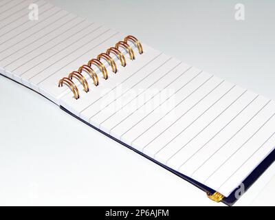Open notebook with empty pages Stock Photo