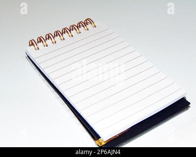 Open notebook with empty pages Stock Photo