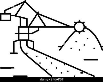 stacker reclaimer steel production line icon vector illustration Stock ...