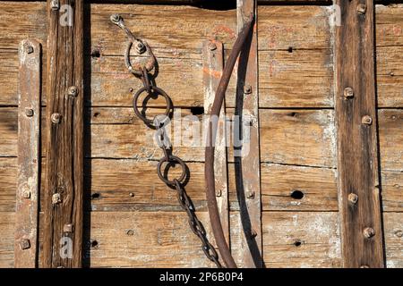 Preserved 20 mule team wagon for hauling Borax Stock Photo