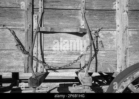 Preserved 20 mule team wagon for hauling Borax Stock Photo