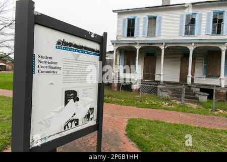 March 3, 2014. Selma, Alabama.  Edmund Pettus Bridge, Civil Rights monuments, Bloody Sunday Mural, Amelia Boynton Robinson and Marie Foster Monument, Stock Photo