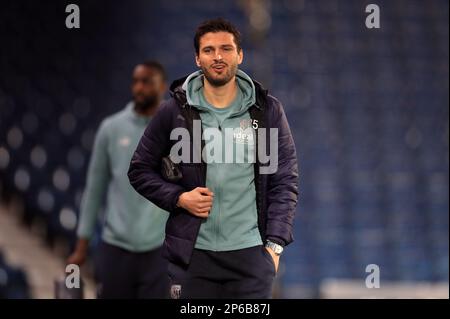 West Bromwich Albion's Okay Yokuslu arrives for the Sky Bet Championship match at The Hawthorns, West Bromwich. Picture date: Tuesday March 7, 2023. Stock Photo