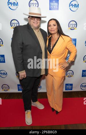 Frankie Cutlass and Angelina Cappiello attend Preferred Health Magazine winter cover launch of Dr Robi Ludwig and Frankie Cutlass at Tudor City Steakhouse in New York, NY on March 6, 2023 (Photo by David Warren /Sipa? USA) Credit: Sipa USA/Alamy Live News Stock Photo