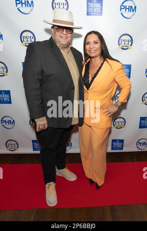 Frankie Cutlass and Angelina Cappiello attend Preferred Health Magazine winter cover launch of Dr Robi Ludwig and Frankie Cutlass at Tudor City Steakhouse in New York, NY on March 6, 2023 (Photo by David Warren /Sipa? USA) Credit: Sipa USA/Alamy Live News Stock Photo