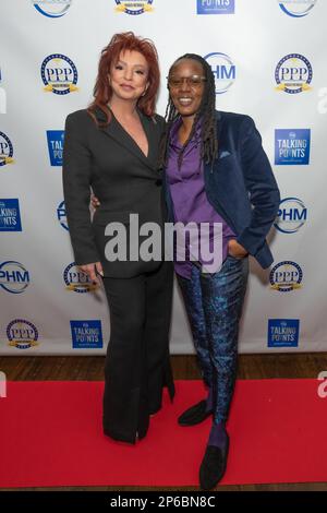 Debi Barton and Patrice Griffin attend Preferred Health Magazine winter cover launch of Dr Robi Ludwig and Frankie Cutlass at Tudor City Steakhouse in New York, NY on March 6, 2023 (Photo by David Warren /Sipa? USA) Credit: Sipa USA/Alamy Live News Stock Photo