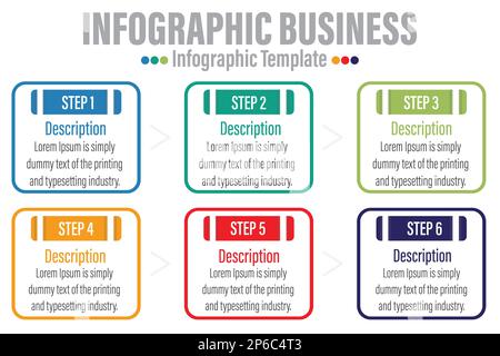 6Project 6Months 6YearModern Timeline diagram with progress circle, presentation vector infographic with circle. Infographic template for business. Stock Vector
