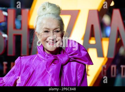 Helen Mirren attending a special screening for Shazam! Fury of the Gods, at Cineworld Leicester Square in London. Picture date: Tuesday March 7, 2023. Stock Photo