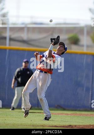 Bishop Gorman's Joey Gallo looks to turn a double play as Green Valley's  Even Va …