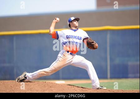 Joey Gallo of the Bishop Gorman High School Gaels (Las Vegas, NV), pitches  during a high