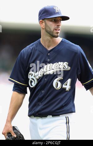 June 20, 2012: Milwaukee Brewers center fielder Nyjer Morgan #2 looks  toward the crowd while standing on deck. The Brewers defeated the Blue Jays  8-3 at Miller Park in Milwaukee, WI. John