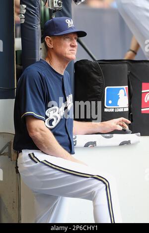 June 20, 2012: Milwaukee Brewers center fielder Nyjer Morgan #2 looks  toward the crowd while standing on deck. The Brewers defeated the Blue Jays  8-3 at Miller Park in Milwaukee, WI. John