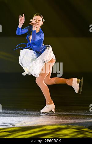 Xiangyi AN (CHN), during the Exhibition Gala, at the ISU World Junior Figure Skating Championships 2023, at WinSport Arena, on March 5, 2023 in Calgary, Canada. Credit: Raniero Corbelletti/AFLO/Alamy Live News Stock Photo