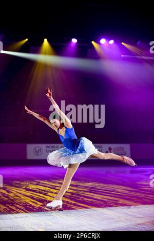 Xiangyi AN (CHN), during the Exhibition Gala, at the ISU World Junior Figure Skating Championships 2023, at WinSport Arena, on March 5, 2023 in Calgary, Canada. Credit: Raniero Corbelletti/AFLO/Alamy Live News Stock Photo