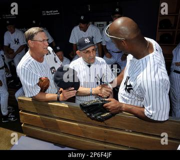 Former New York Yankees outfielder Darryl Strawberry during Old Timers Day  at Yankee Stadium on June 26, 2011 in Bronx, NY. (AP Photo/Tomasso DeRosa  Stock Photo - Alamy