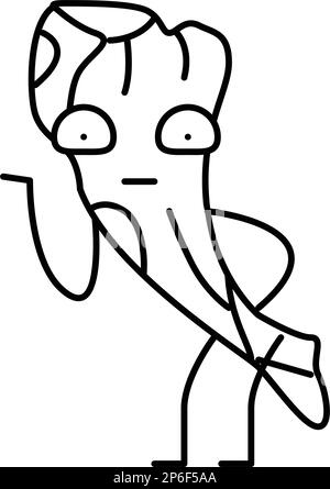 mutton meat character line icon vector. mutton meat character sign