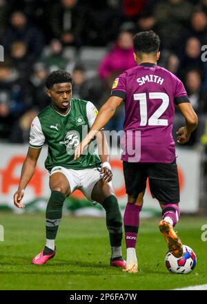 Bali Mumba Of Plymouth Argyle Defending During The Sky Bet Championship ...