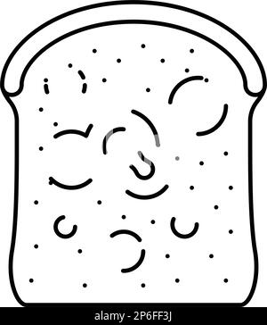 bread rotten food line icon vector illustration Stock Vector Image ...