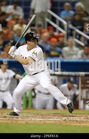 Florida Marlins Omar Infante plays in a game against the New York Mets, Sun  Life Stadium, Miami, FL, April 1, 2011( AP Photo/Tom DiPace Stock Photo -  Alamy