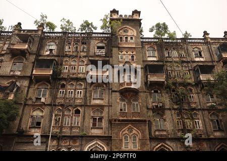 Beautiful building architecture in Mumbai , India Stock Photo