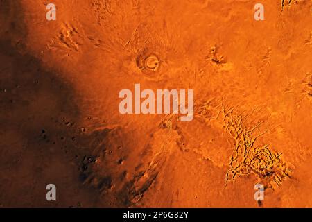 Surface of the planet Mars. Elements of this image furnishing NASA. High quality photo Stock Photo