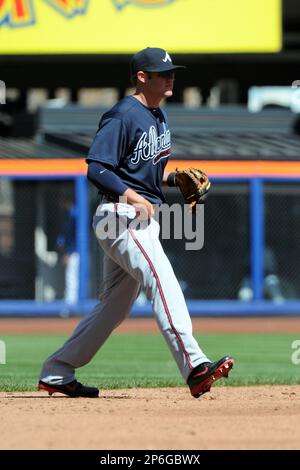 Atlanta Braves infielder Tyler Pastornicky (1) prior to game against the  New York Mets at Citi Field in Queens, New York; April 7, 2012. Mets  defeated Braves 4-2. (AP Photo/Tomasso DeRosa Stock Photo - Alamy