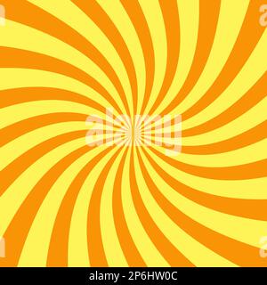 Sun rays orange vector abstract background Stock Vector