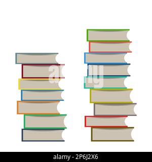 Books stack icons isolated on white background. Vector illustration Stock Vector
