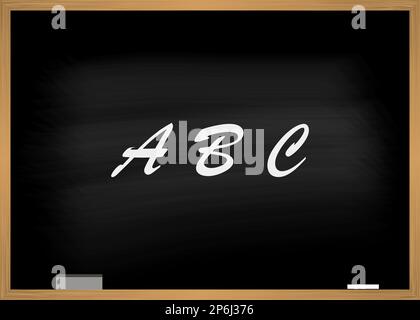 School blackboard with wooden frame. Vector illustration Stock Vector