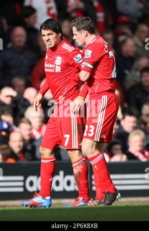 LUIS SUAREZ LIVERPOOL FC ANFIELD LIVERPOOL ENGLAND 06 March 2011 Stock  Photo - Alamy