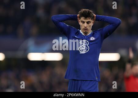 London, UK. 07th Mar, 2023. Kai Havertz of Chelsea FC looks dejected during Chelsea FC vs Borussia Dortmund, UEFA Champions League football match in London, United Kingdom, March 07 2023 Credit: Independent Photo Agency/Alamy Live News Stock Photo