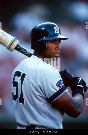 Bernie Williams of the New York Yankees during batting practice