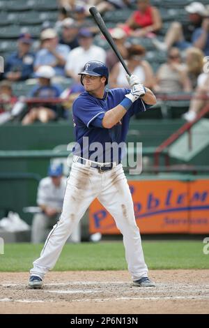 Texas Rangers C Jarrod Saltalamacchia against the Seattle Mariners on May  14th, 2008 at Texas Rangers Ball Park in Arlington, Texas. (Andrew  Woolley/Four Seam Images via AP Images Stock Photo - Alamy