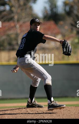 Max Fried of Harvard Westlake High School during a game against JSerra High  School at JSerra H.S. on January 28, 2012 in San Juan  Capistrano,California.(Larry Goren/Four Seam Images via AP Images Stock